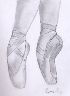 236x322 Ballerina Shoes. Pencil Drawing Artist Inspiration - Ballet Slippers Sketch