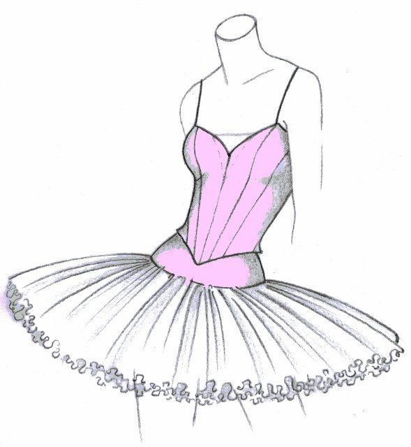 589x640 Classical Tutu Sketch 20 3 4 (589x640) Ballet - Ballet Tutu Sketch