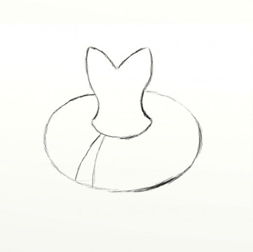 520x518 How To Draw A Tutu Feltmagnet - Ballet Tutu Sketch