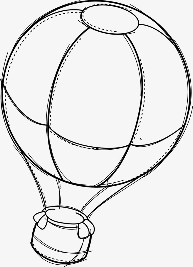 650x896 Hot Air Balloon Sketch, Balloon Clipart, Sketch, Hot Air Balloon - Balloon Sketch