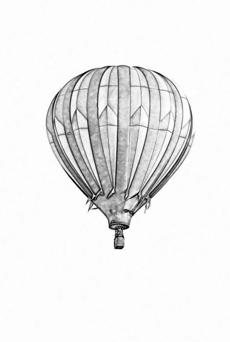 472x700 Hot Air Balloon Sketch Two Eggs Amp A Box Air - Balloon Sketch