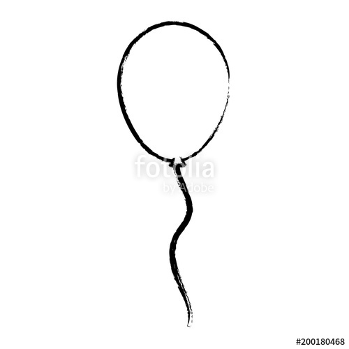 500x500 Sketch Of Balloon Icon Over White Background, Vector Illustration - Balloon Sketch