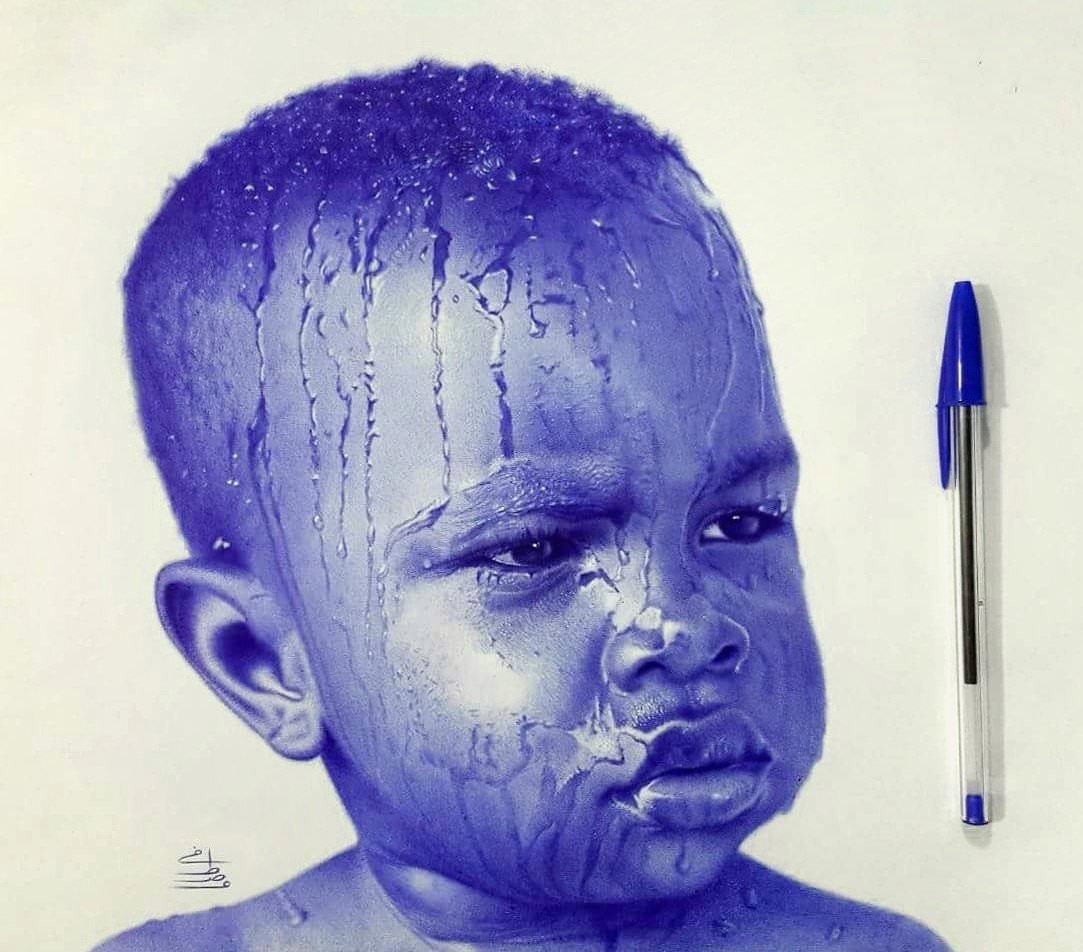 1083x952 Ballpoint Pen Drawing - Ballpoint Pen Sketch
