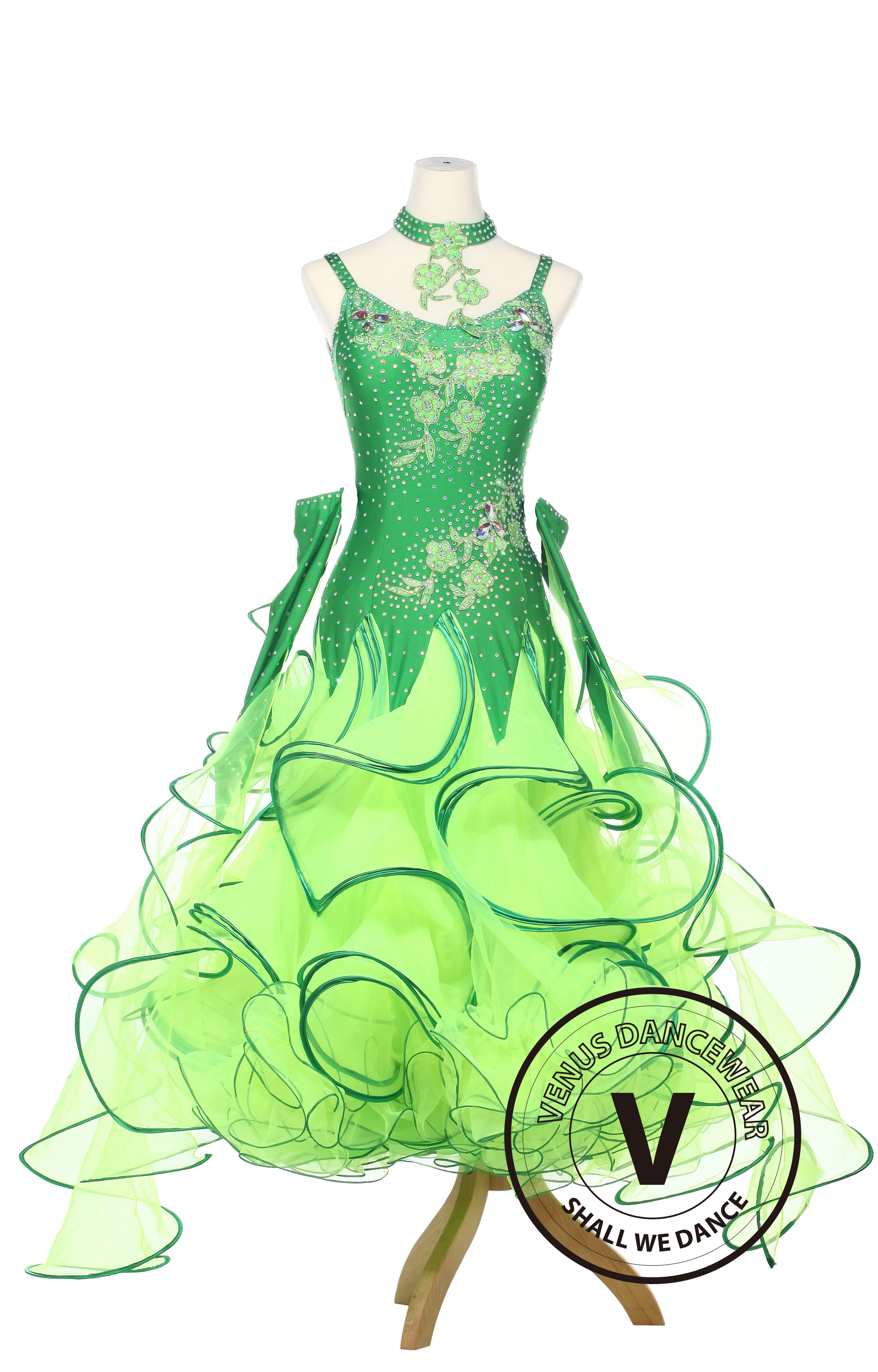 3500x5470 Lotus Leaves Ballroom Dance Smooth Standard Waltz Competition - Ballroom Dancing Sketches