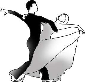 285x275 Dancer Silhouette Ballroom Dance Sketch 2 - Ballroom Dancing Sketches