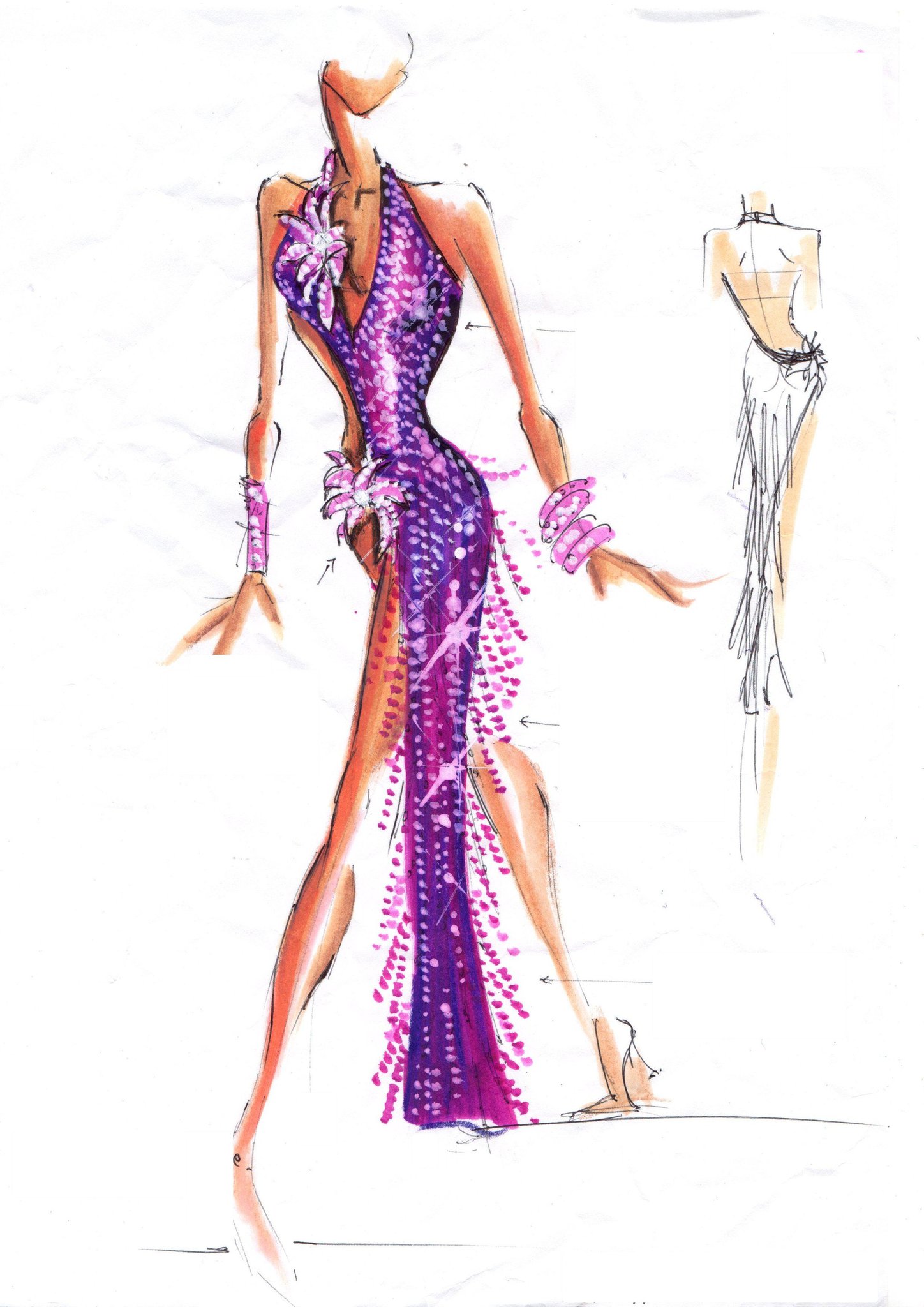 1448x2048 5 Questions To Ask When Choosing A Costume - Ballroom Dancing Sketches