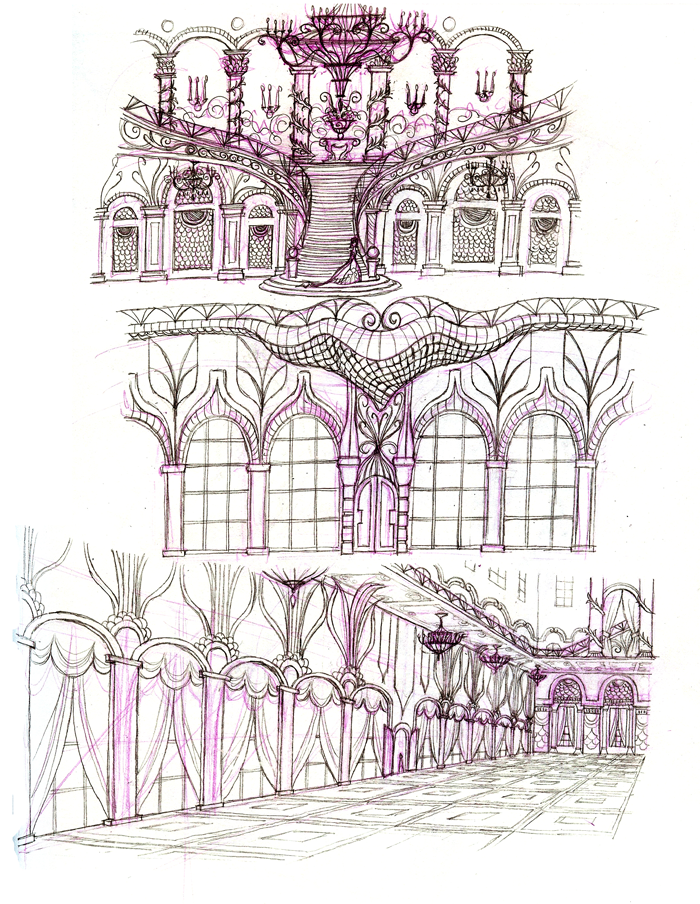 700x904 Ballroom Designs By On @ - Ballroom Sketch