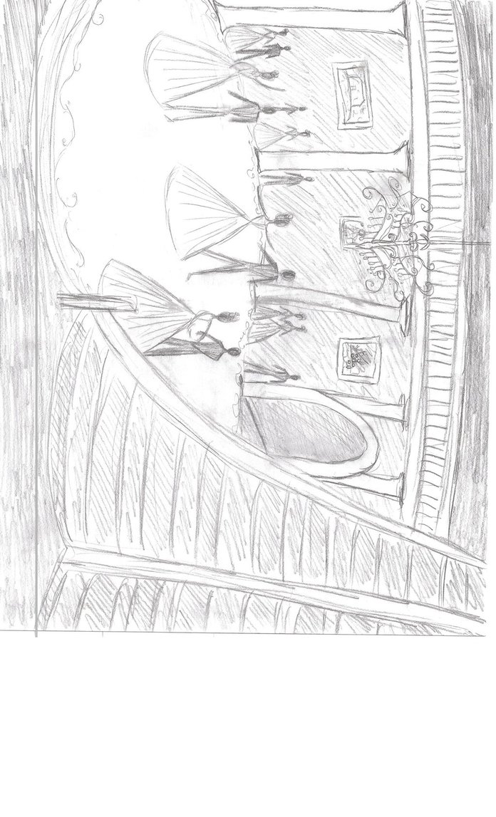 696x1147 Ballroom Dream Drawing By Julietcapulet432 - Ballroom Sketch