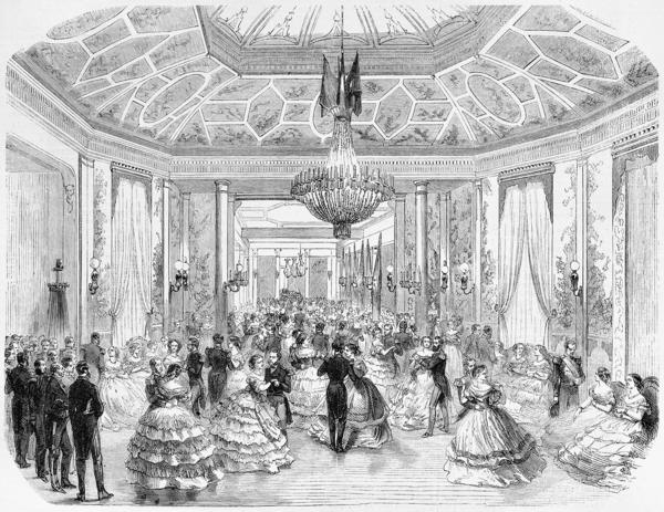 600x463 Ballroom Mural, Ballroom Dancing Wallpaper For Girls Anewall - Ballroom Sketch