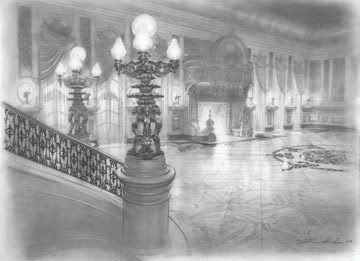 360x261 Another Ballroom Sketch From The Haunted Mansion Haunted Mansion - Ballroom Sketch