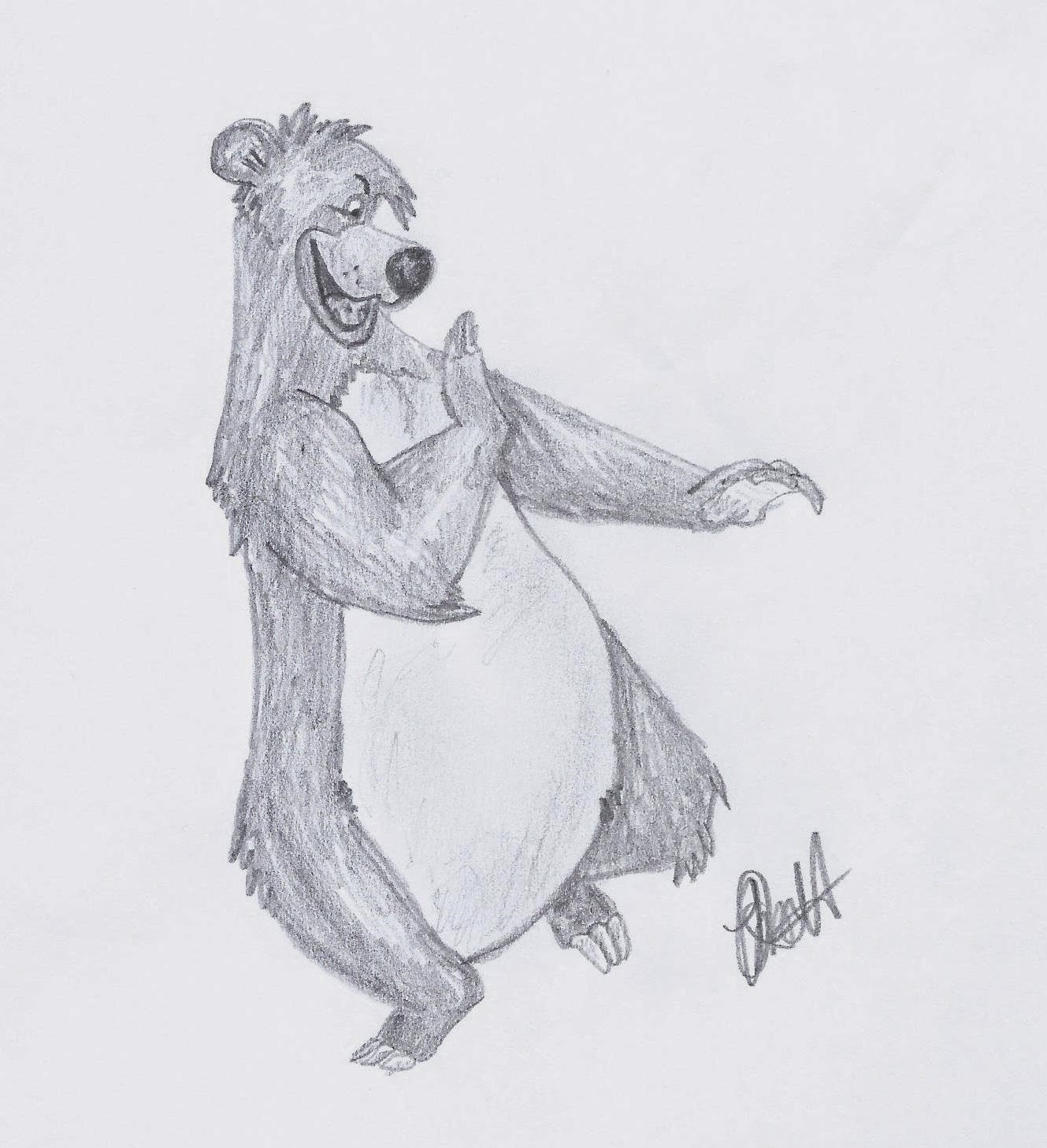 1329x1457 Disney Study The Jungle Book Jo Linsdell - Baloo Sketch