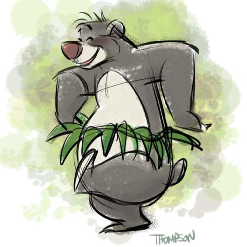 500x500 Forget About Your Worries And Your Strife. Quick Sketch - Baloo Sketch