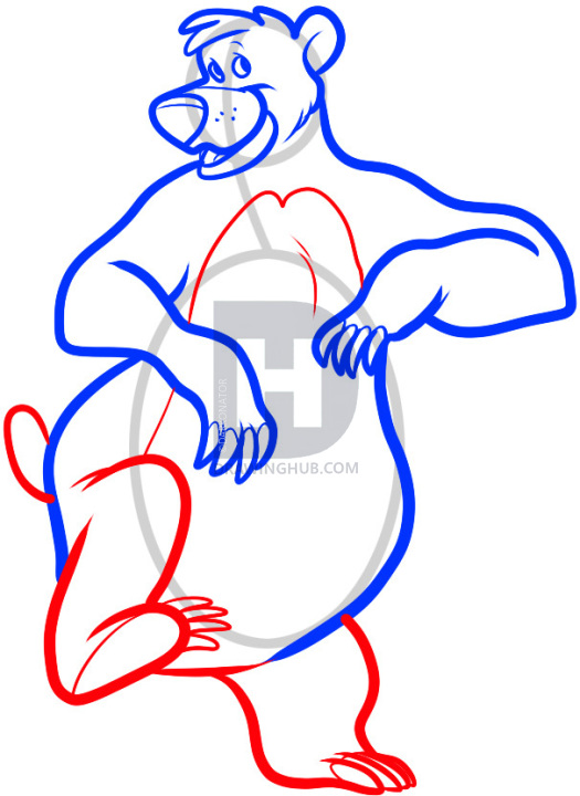 525x720 How To Draw Baloo, Step By Step, Drawing Guide, By Darkonator - Baloo Sketch