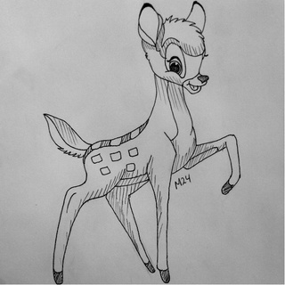 320x320 Bambi Drawings On Paigeeworld. Pictures Of Bambi - Bambi Sketch