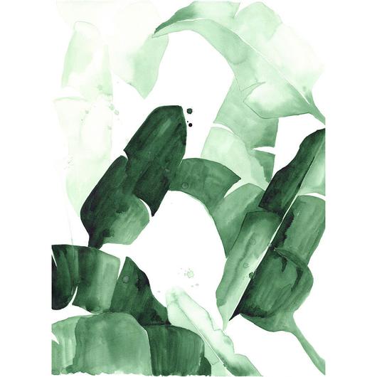 530x530 Tropical Banana Leaves Watercolor Print Waiting On Martha - Banana Leaf Sketch