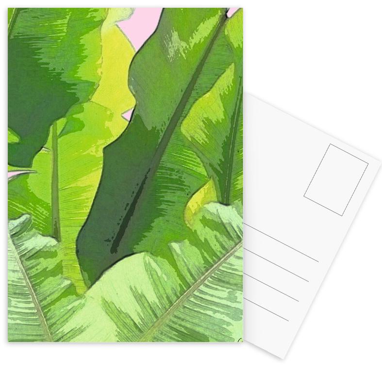 787x800 Banana Tropics As Postcard Set By Xchange Art Studio Juniqe - Banana Leaf Sketch