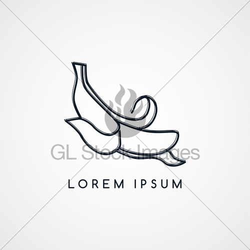 500x500 Banana Sketch Theme Gl Stock Images - Banana Sketch
