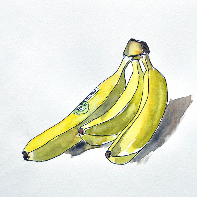 Banana Sketch Images at PaintingValley.com | Explore collection of ...