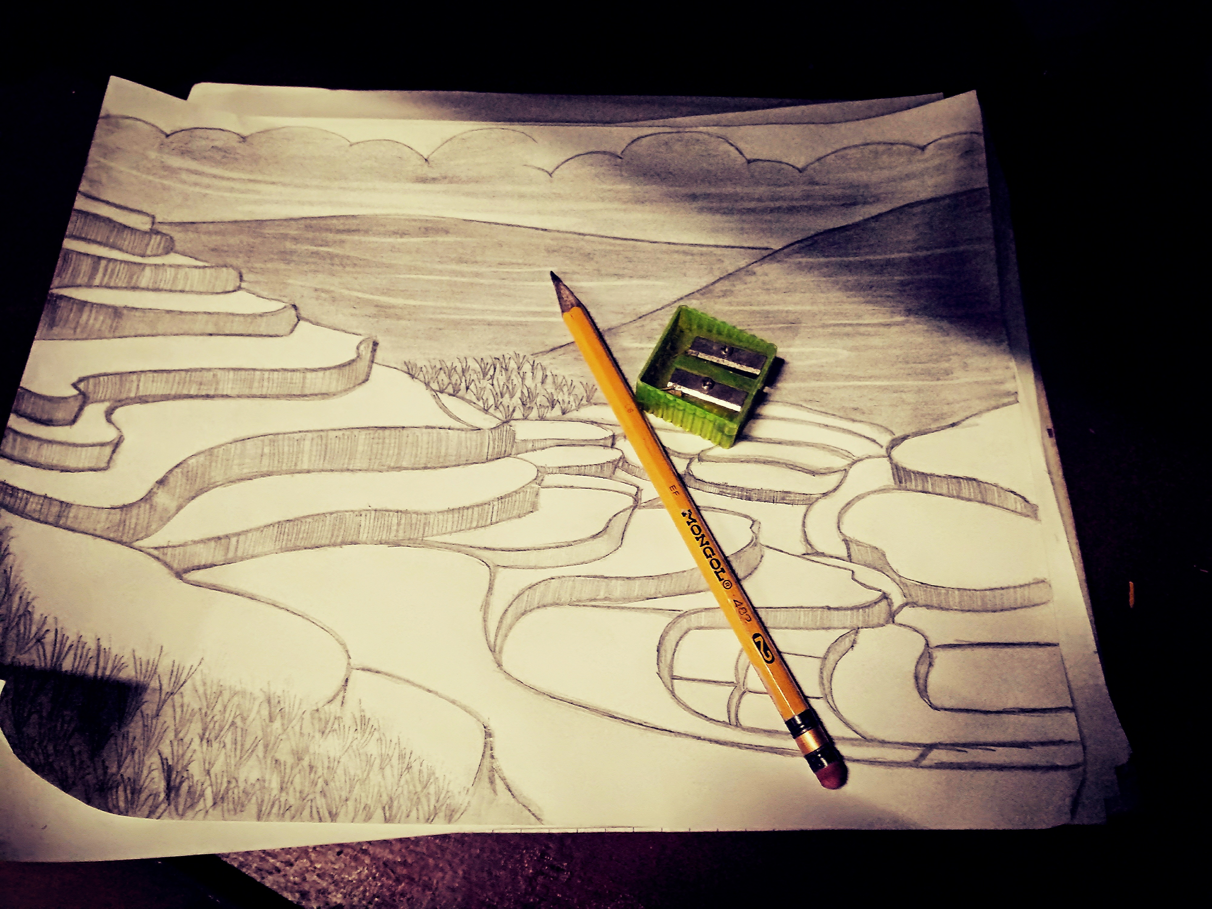 Banaue Rice Terraces Sketch at PaintingValley.com | Explore collection ...