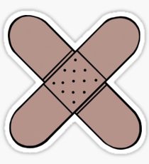 210x230 Band Aid Drawing Stickers Redbubble - Band Aid Sketch