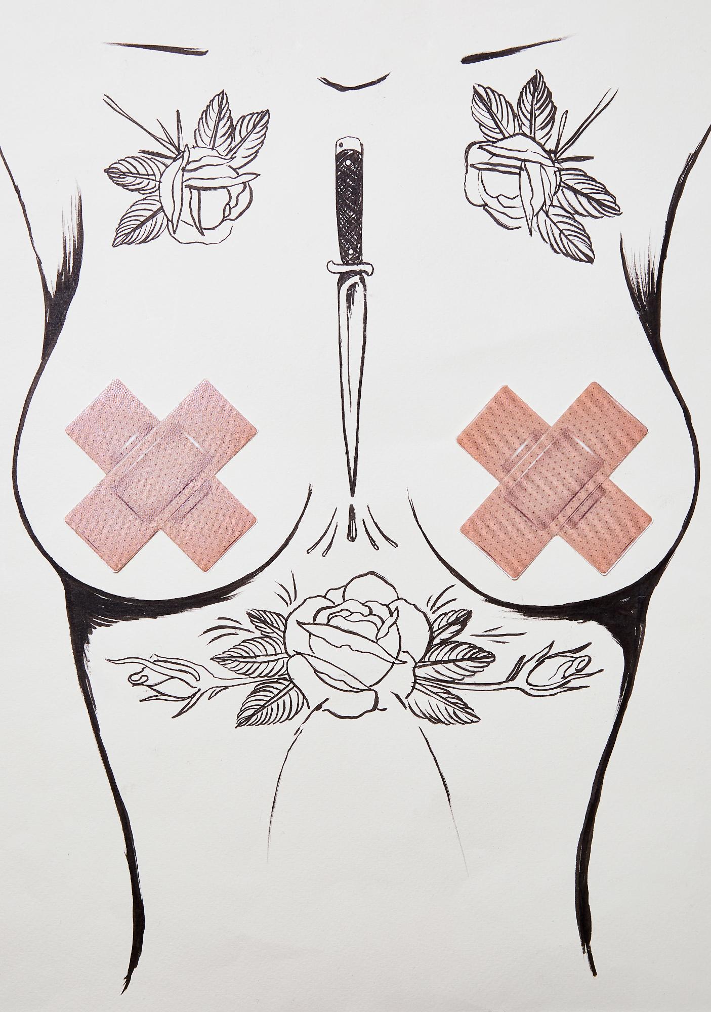 1405x2000 Pastease Band Aid Pasties Dolls Kill - Band Aid Sketch