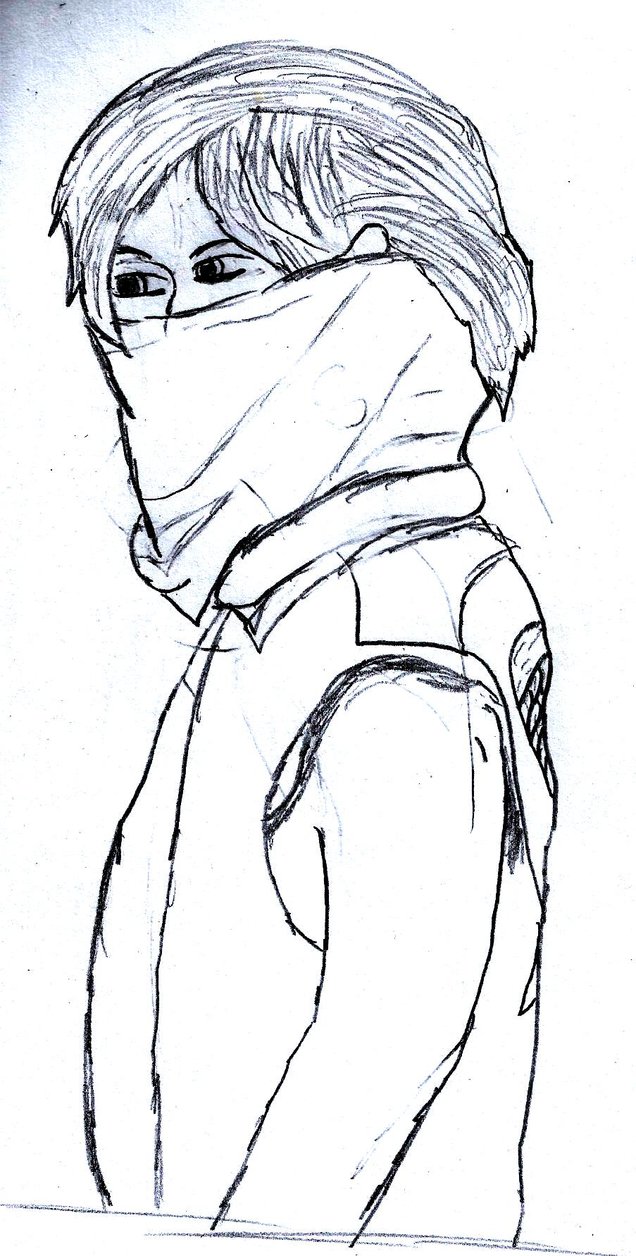 636x1256 Daryl Dixon With Bandana(Sketch) By Thecee - Bandana Sketch