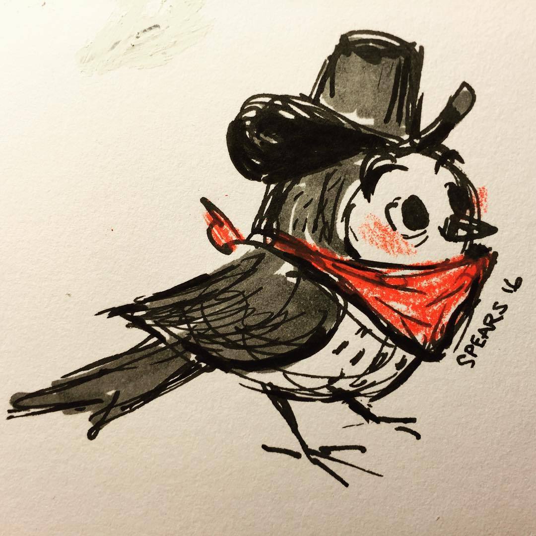 1080x1080 Jeremy Spears Bird Bandit - Bandit Sketch