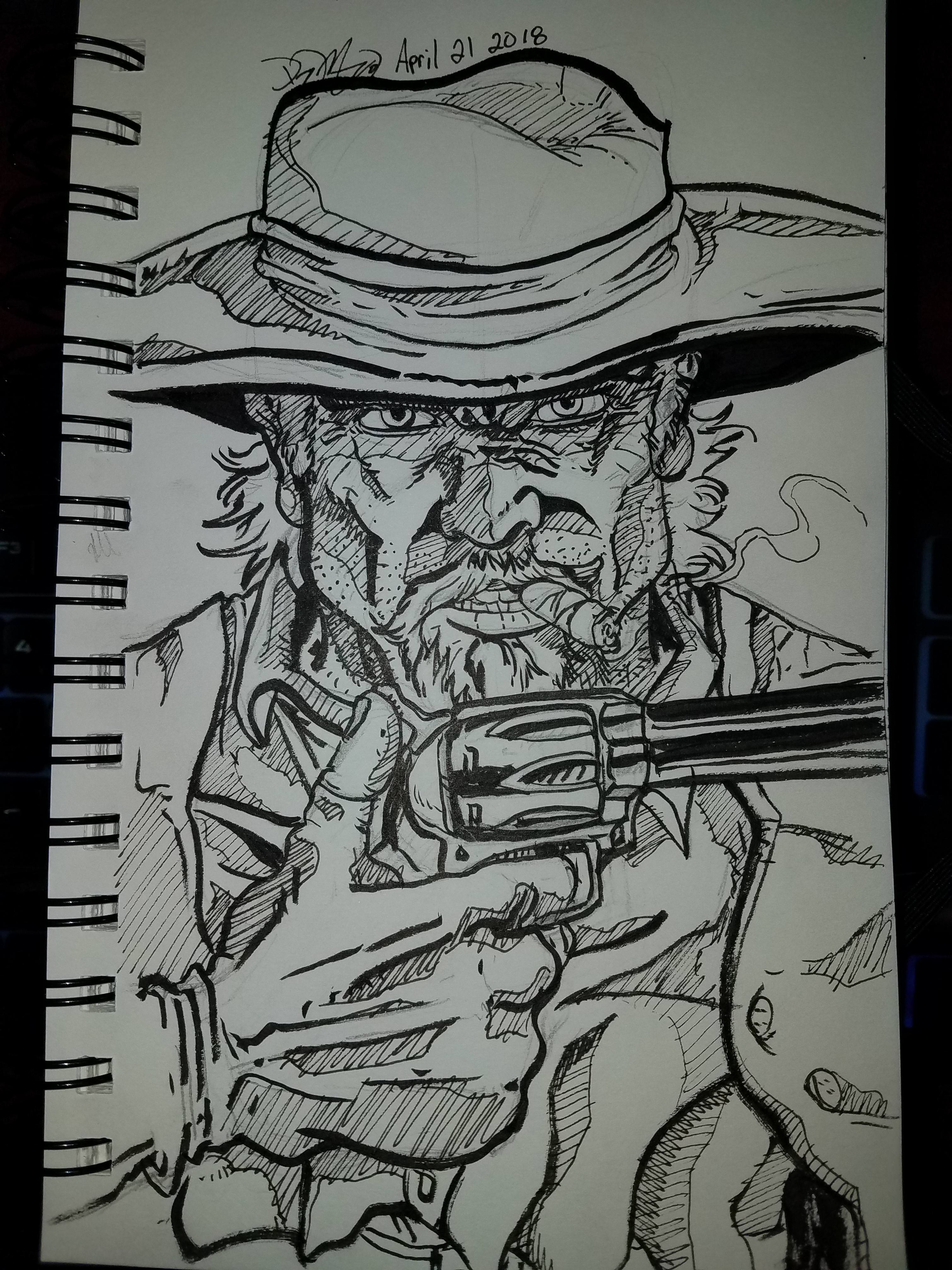 3024x4032 Rusty Cowboy Bandit - Bandit Sketch