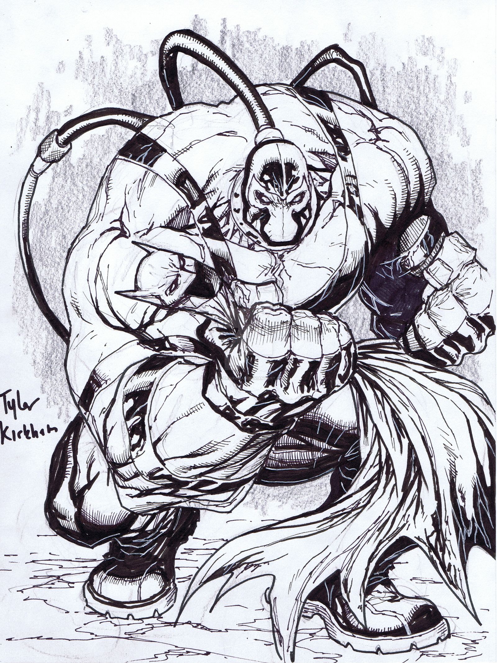 1600x2132 Bane By Tyler Kirkham Comic Sketches Bane, Batman - Bane Sketch
