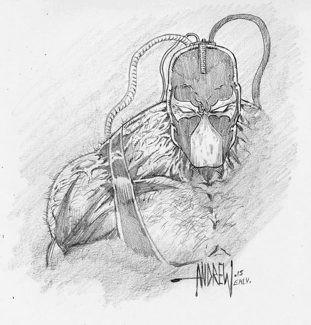 613x640 Bane Sketch Comic Art Bane Comic Art, Comics And Art - Bane Sketch