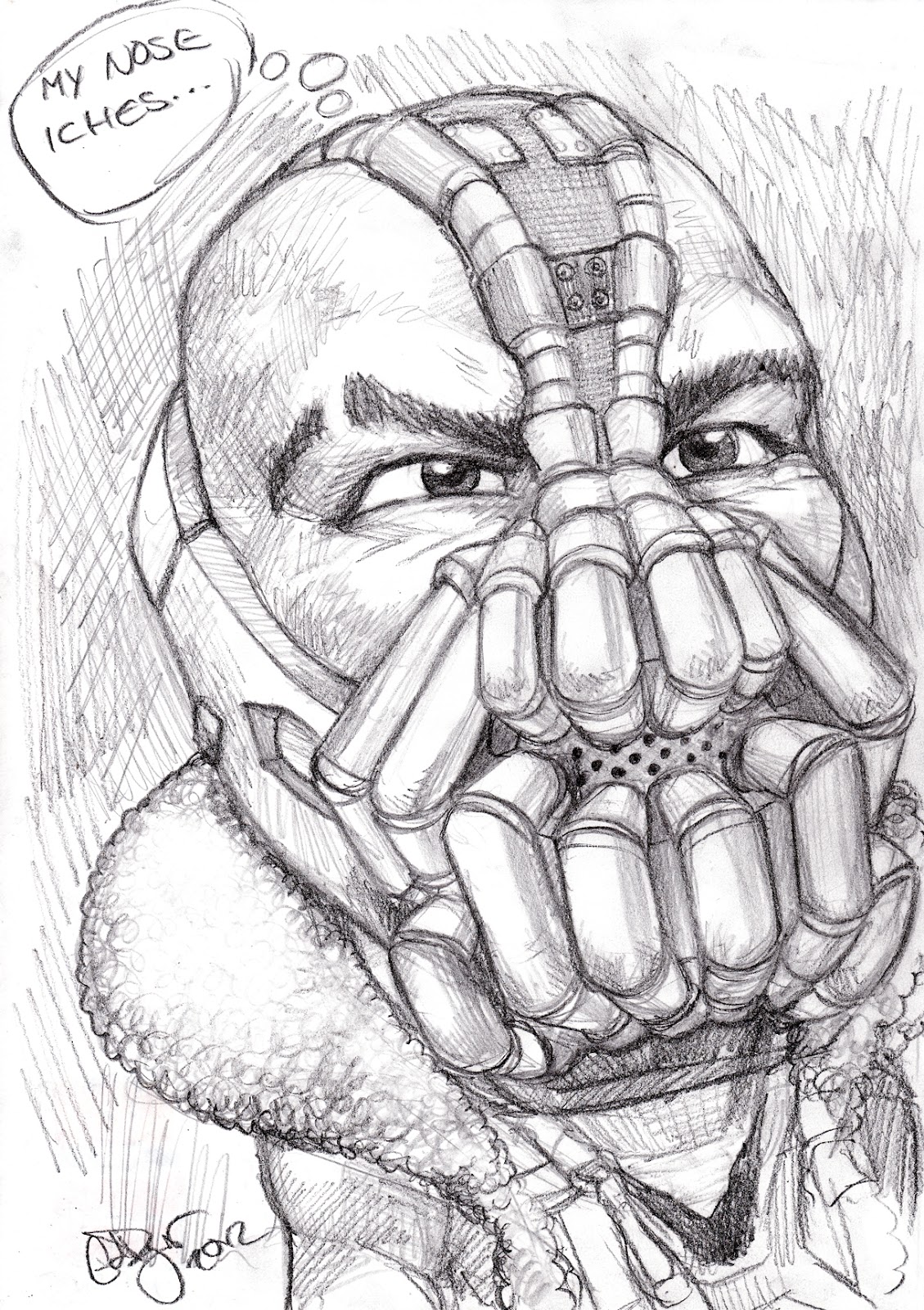 1129x1600 The Art Of Ed Dyer. The Bane Of My Existence Get It - Bane Sketch
