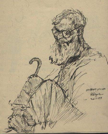 450x558 Old Man - Bangladesh Sketch