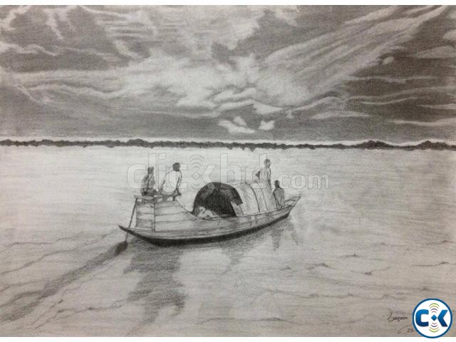 640x480 Pencil Sketch Beautyfull Nature Bangladesh Clickbd - Bangladesh Sketch