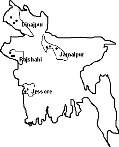 384x473 A Sketch Map Of Bangladesh Indicating The Locations Of The Project - Bangladesh Sketch