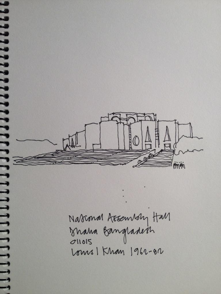 768x1024 David Holm On Twitter Day4national Assembly Louis Kahn - Bangladesh Sketch