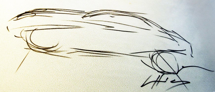 873x377 Chris Bangle On The Design Of The Fiat Coupe - Bangle Sketch
