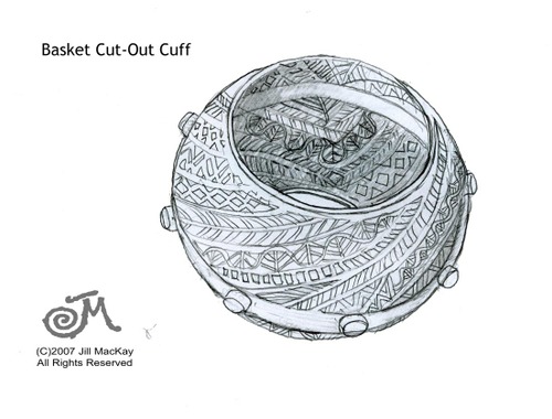 500x380 New Designs Basket Bangle Rough Sketch - Bangle Sketch