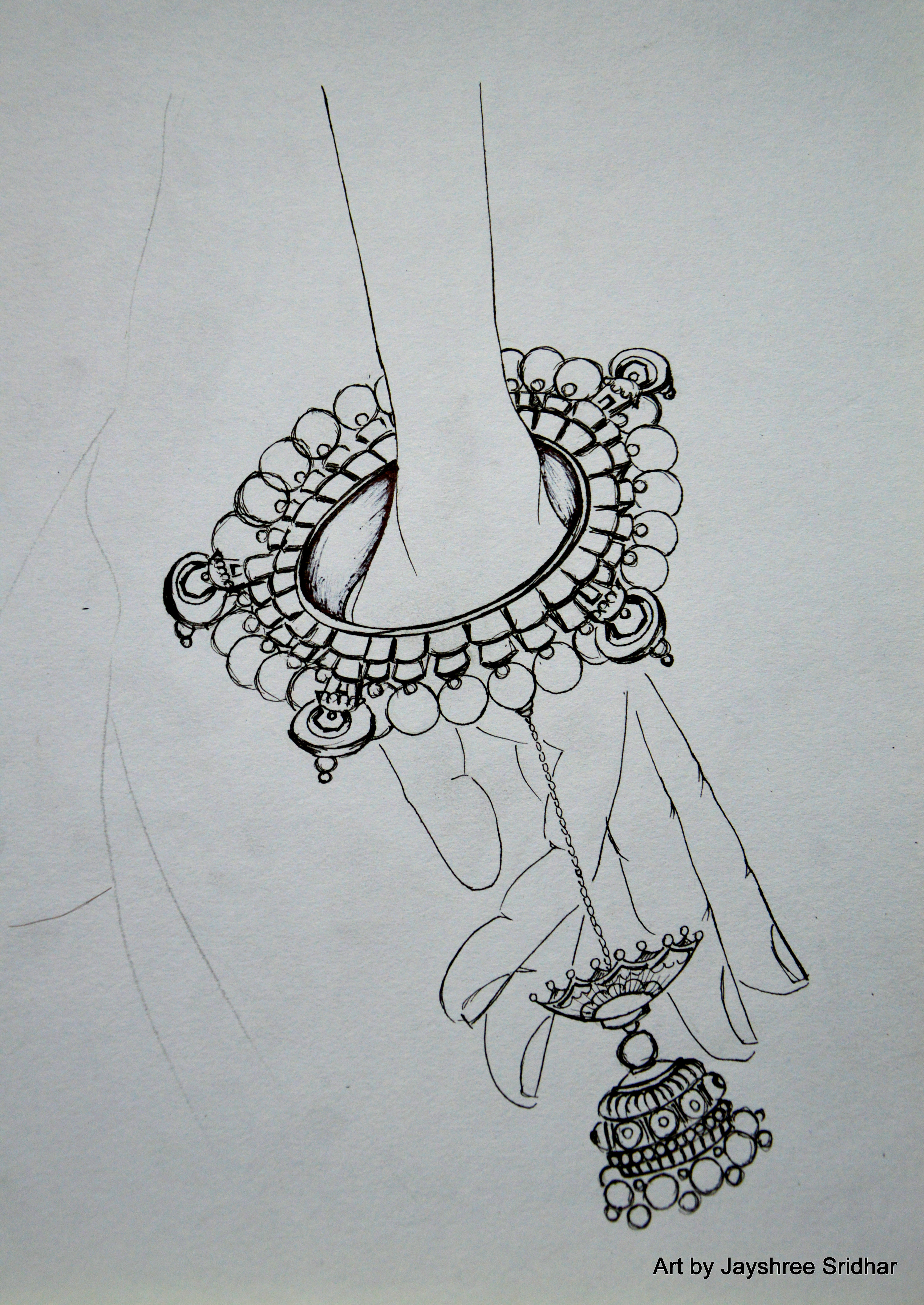 3000x4237 Jewellery Designs Art Wardrobe - Bangle Sketch