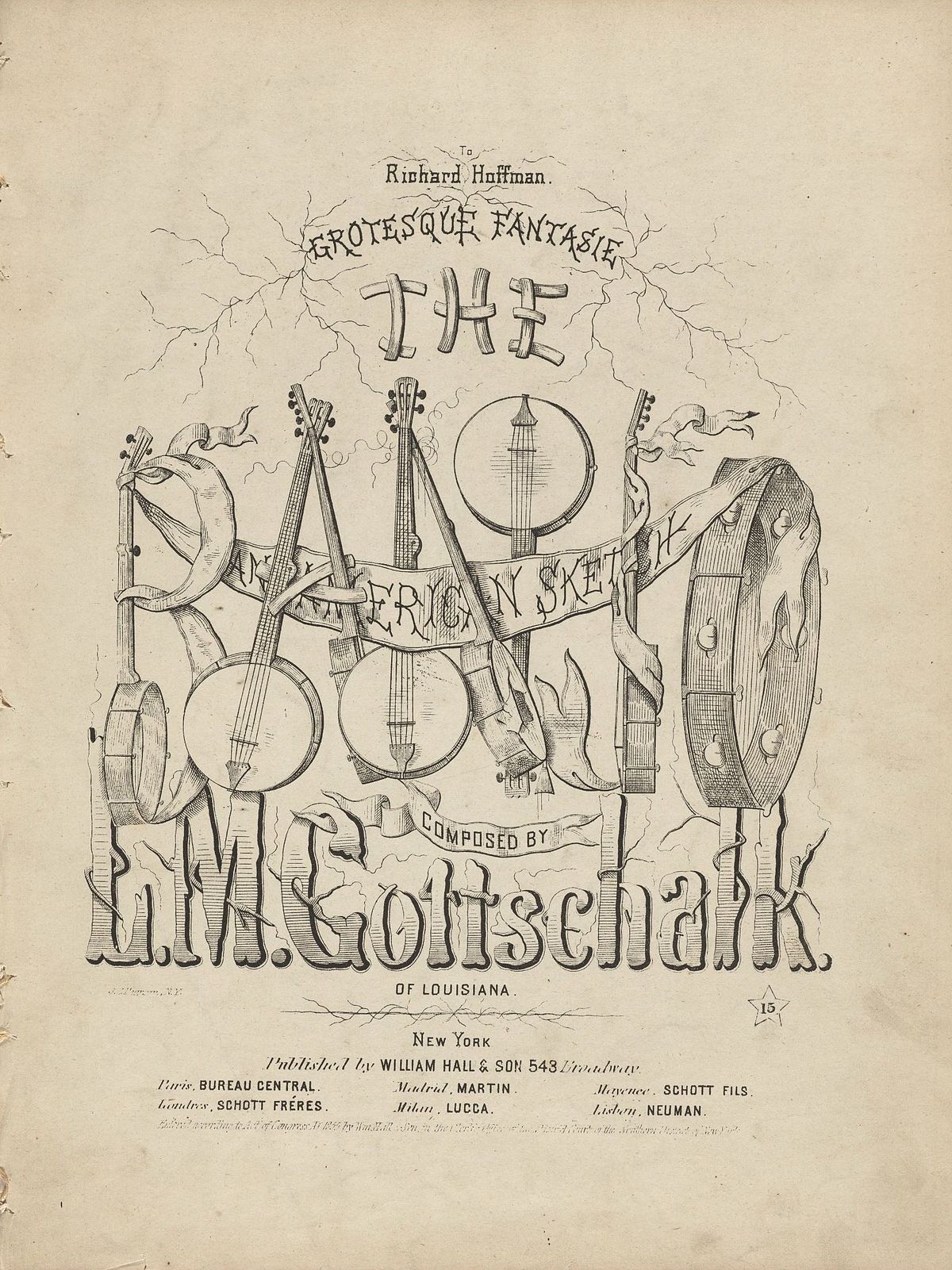 1200x1601 The Banjo (Gottschalk) - Banjo Sketch