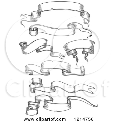 450x470 Sketch Clipart Vintage - Banner Sketch