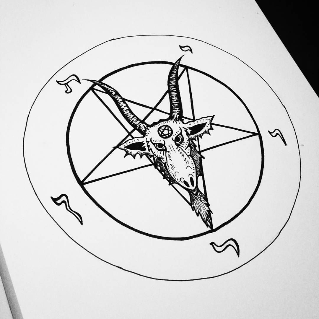 1080x1080 Baphomet Drawing. - Baphomet Sketch