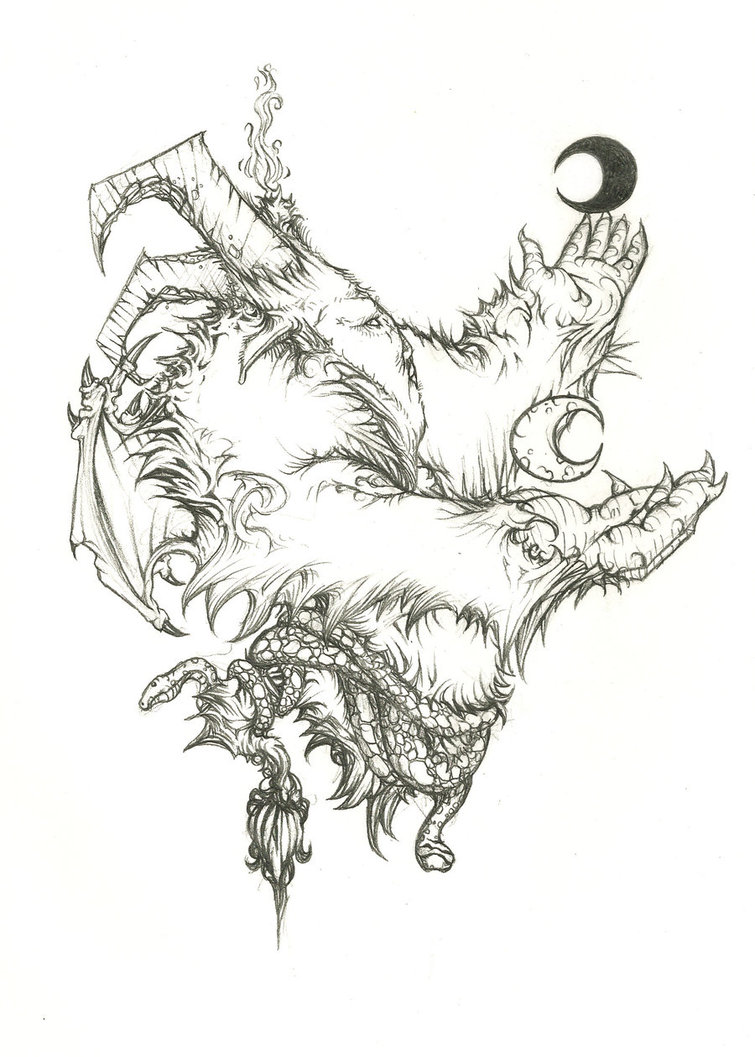 755x1057 Baphomet Sketch By Jamesbousema - Baphomet Sketch