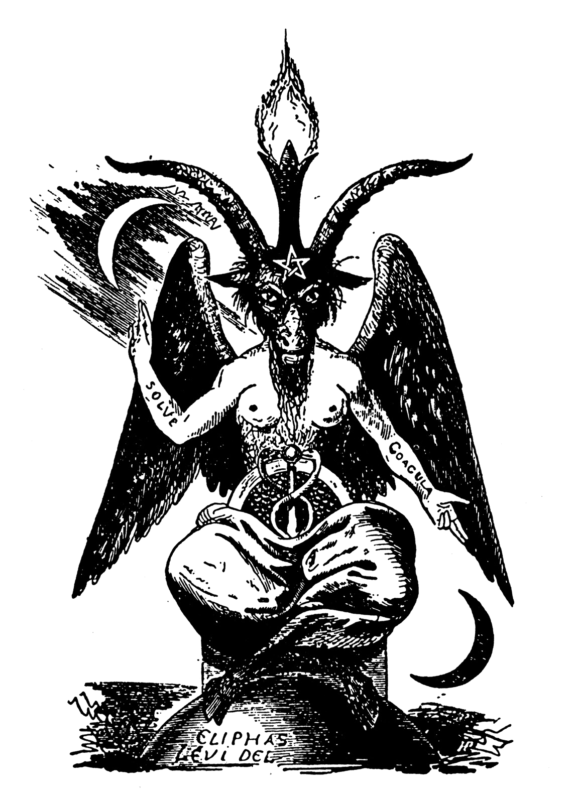 1145x1600 Collection Of Free Satan Drawing. Download On Ubisafe - Baphomet Sketch