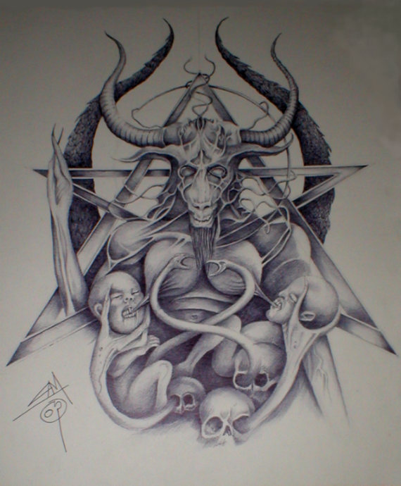 570x690 Baphomet By Imagist - Baphomet Sketch