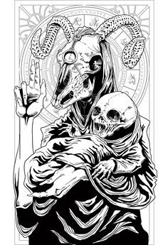 236x345 Baphomet Drawing - Baphomet Sketch