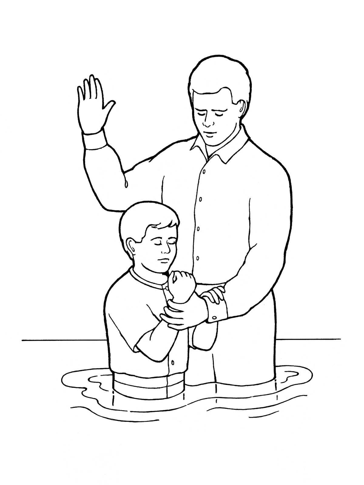 1200x1600 Young Boy Baptism - Baptism Sketch