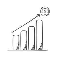 200x200 Chart Charts Graph Graphs Growth Hand Drawn Handdrawn Drawn - Bar Graph Sketch