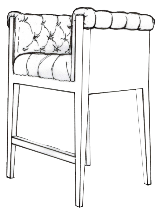 540x689 Slim Chair! Barstool No. Forty Sketch Pour La Maison - Bar Stool Sketch