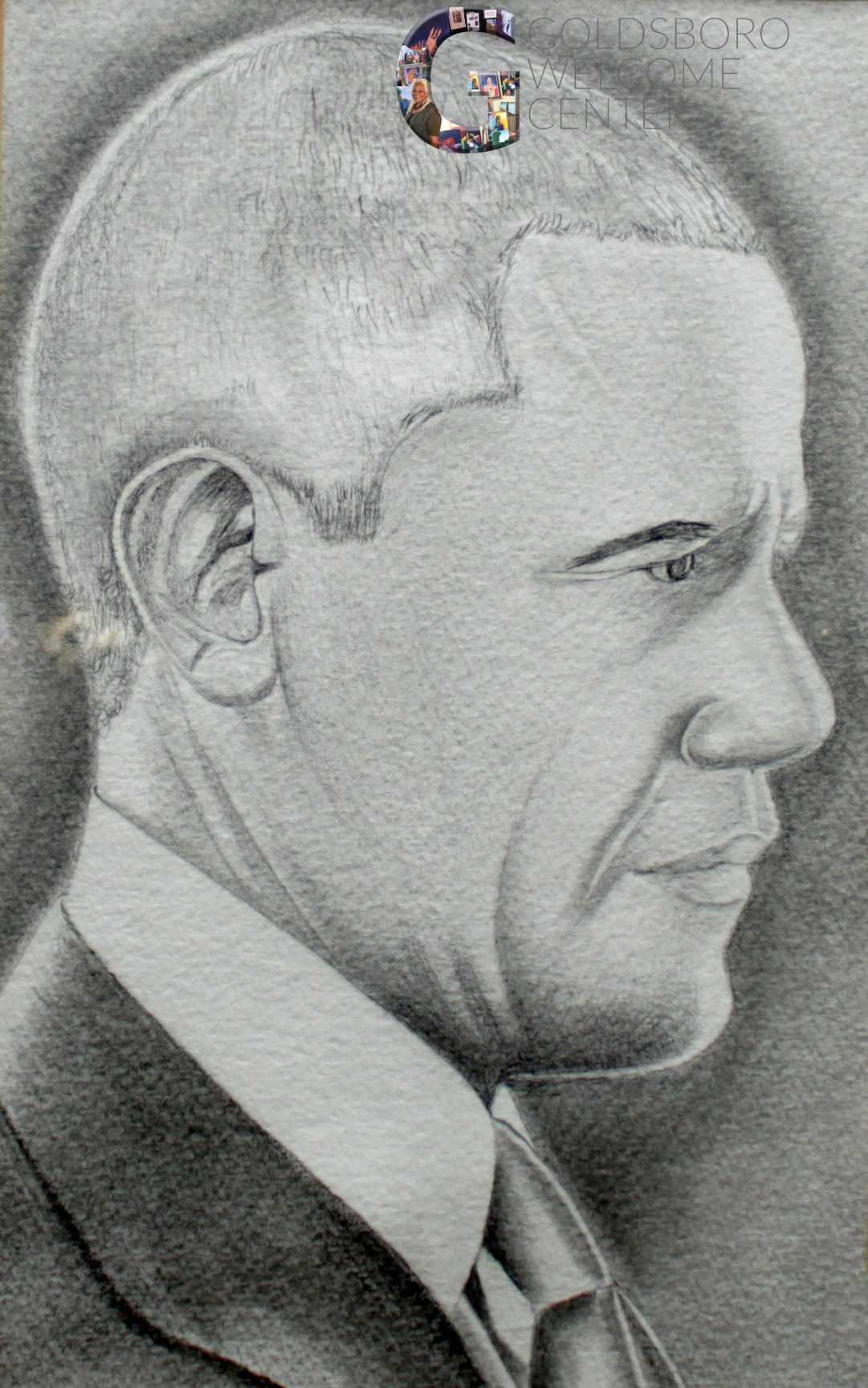 1081x1727 Barack Obama Sketch Goldsboro Museum - Barack Obama Sketch