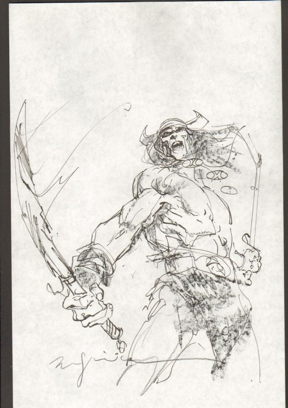 565x800 Conan The Barbarian Sketch By Bill Sienkiewicz Great Comic Art - Barbarian Sketch